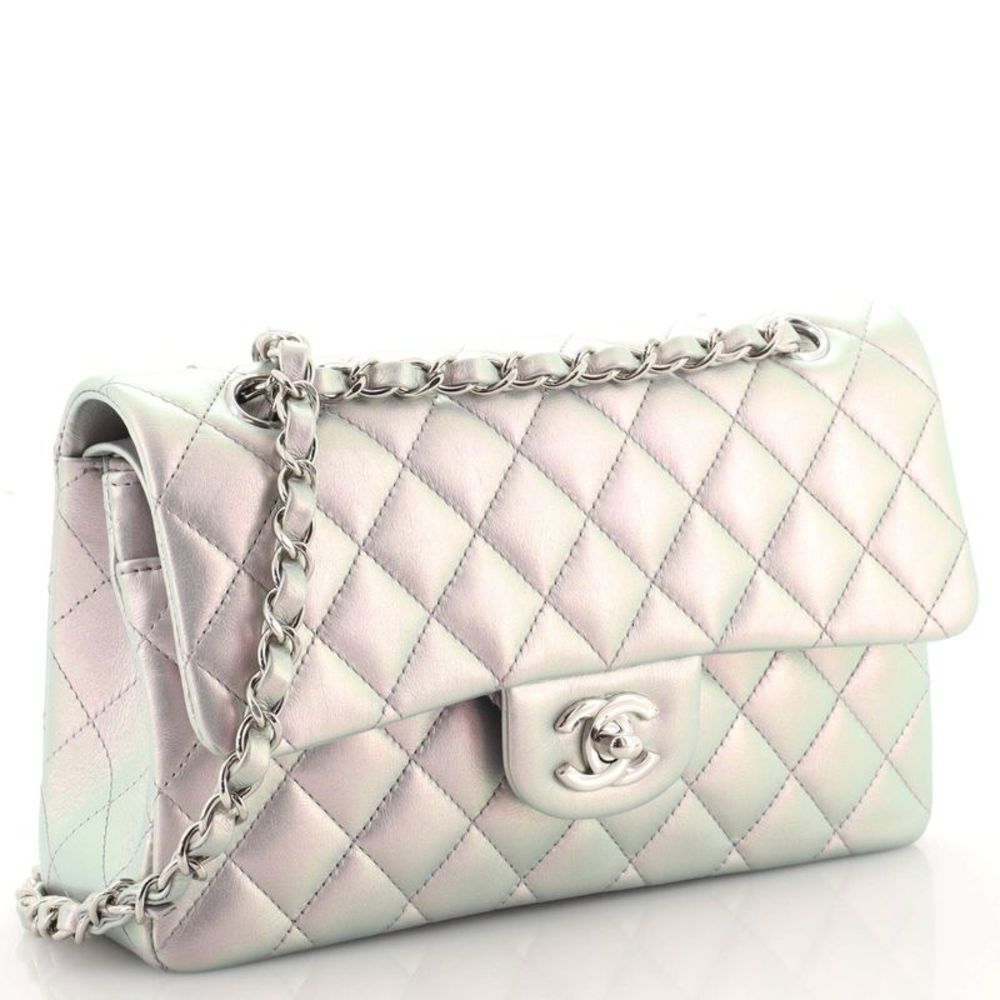 Chanel Classic Double Flap Bag Quilted Iridescent Calfskin Small - Picture 3 of 7